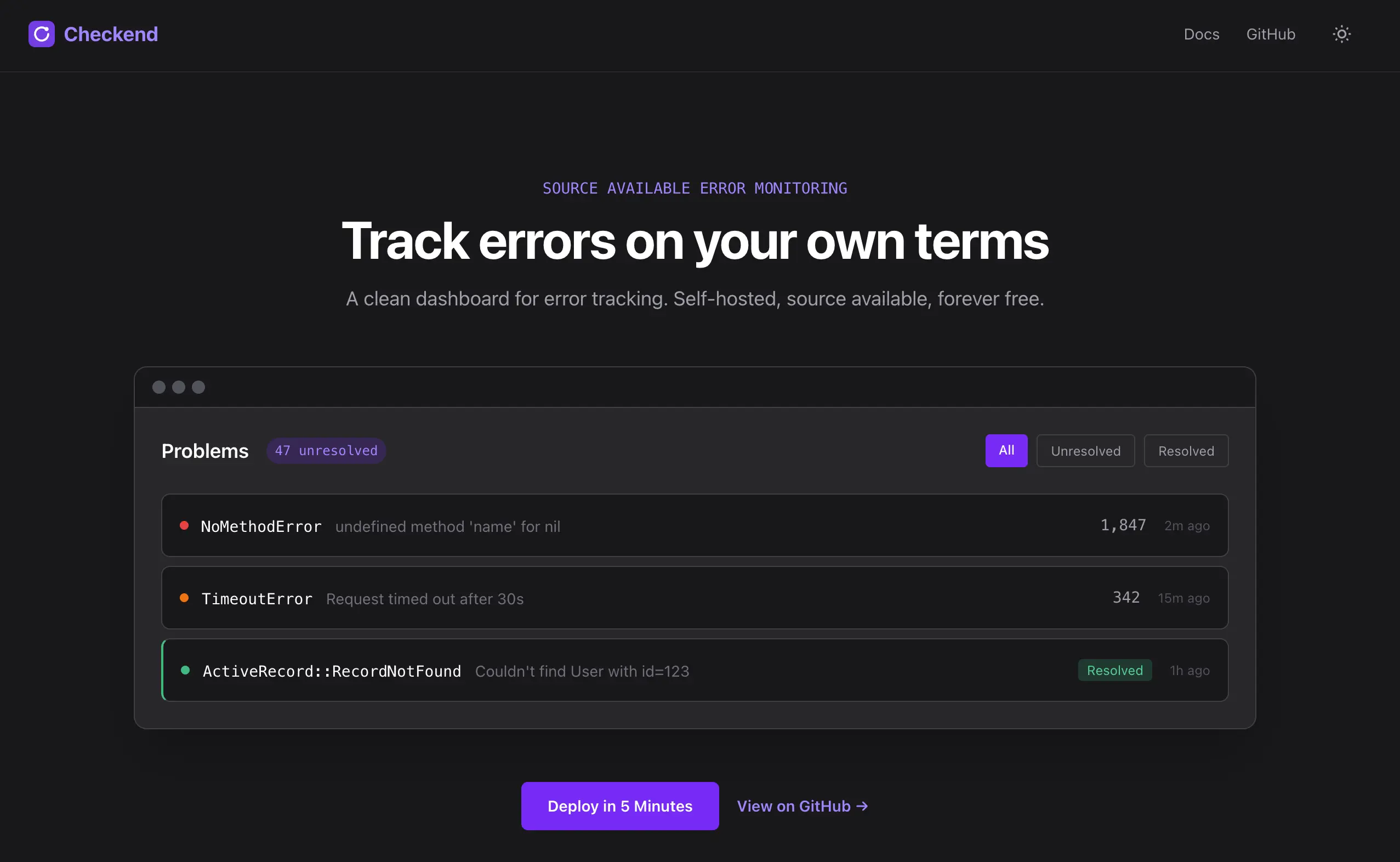 Checkend app screenshot