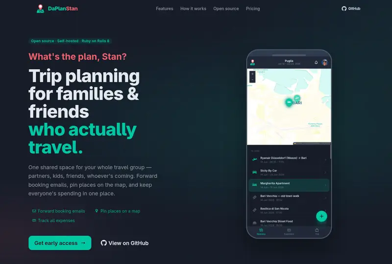 DaPlanStan app screenshot